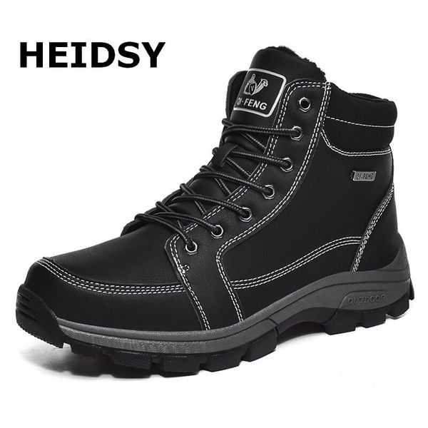 boots pu leather winter men waterproof warm fur snow work casual shoes non-slip ankle big szie 39-48, Black
boots pu leather winter men waterproof warm fur snow work casual shoes non-slip ankle big szie 39-48, Black