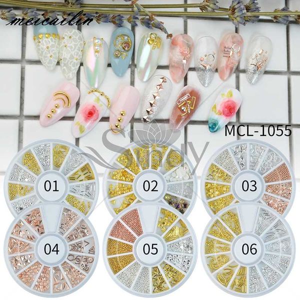 nail art decorations 6 style rhinestones in wheel rose gold ab color flat bottom rivet studs caviar 3d decoration diy, Silver;gold 
nail art decorations 6 style rhinestones in wheel rose gold ab color flat bottom rivet studs caviar 3d decoration diy, Silver;gold
