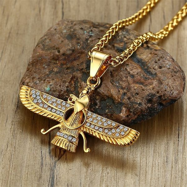 pendant necklaces modyle vintage zoroastrianism for men gold color stainless steel islam male jewelry, Silver
pendant necklaces modyle vintage zoroastrianism for men gold color stainless steel islam male jewelry, Silver
