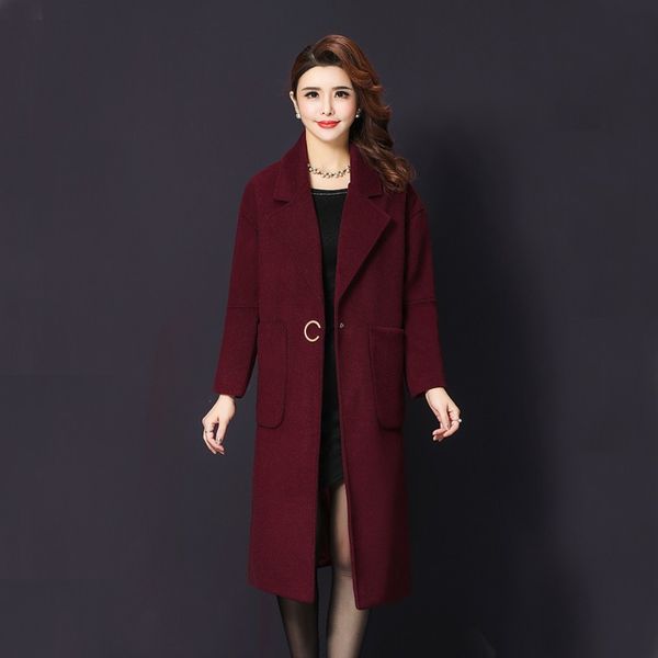 women's wool & blends fashion woolen coat women turn-down collar long style lady solid color straight outerwear with pockets m-4xl, Black
women's wool & blends fashion woolen coat women turn-down collar long style lady solid color straight outerwear with pockets m-4xl, Black
