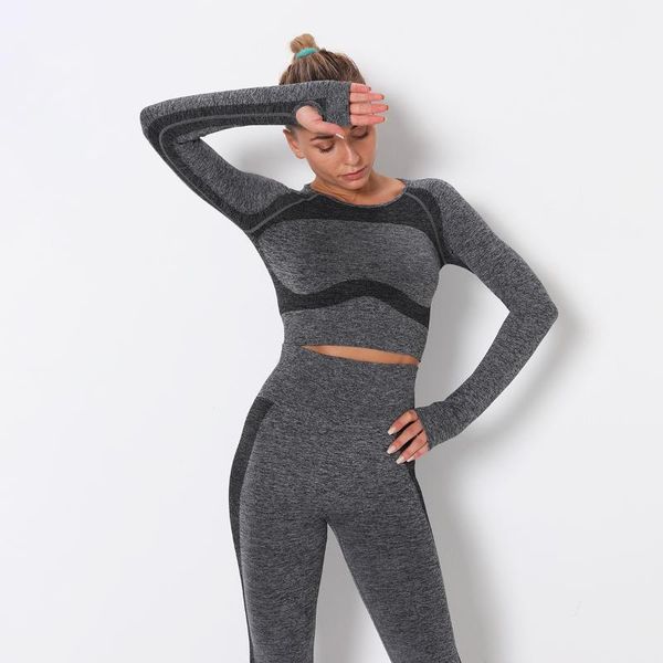 yoga outfits crop seamless long sleeve sport fitness women gym shirt workout for, White;red
yoga outfits crop seamless long sleeve sport fitness women gym shirt workout for, White;red