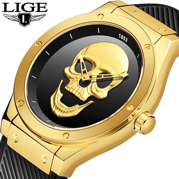 wristwatches man 3d skull gold watch lige fashion mens watches silica gel men quartz creative clock relogio masculino, Slivery;brown
wristwatches man 3d skull gold watch lige fashion mens watches silica gel men quartz creative clock relogio masculino, Slivery;brown