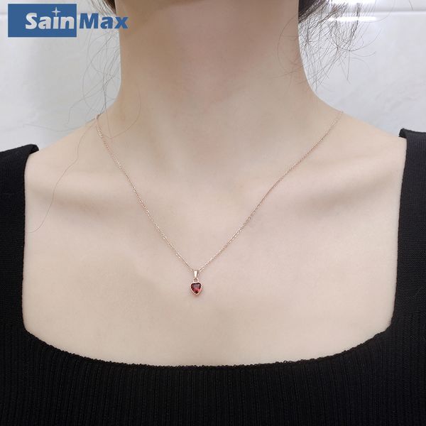 pendant necklaces simple design necklace with red crystal heart trendy stainless steel chain women, Silver
pendant necklaces simple design necklace with red crystal heart trendy stainless steel chain women, Silver