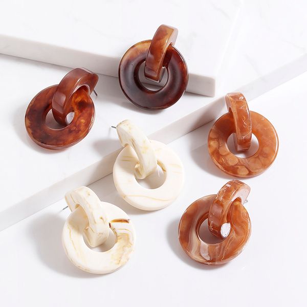 2020 new trendy grain brown resin round drop earring for women vintage brincos charms boho statement jewelry jewelry accessories, Silver
2020 new trendy grain brown resin round drop earring for women vintage brincos charms boho statement jewelry jewelry accessories, Silver