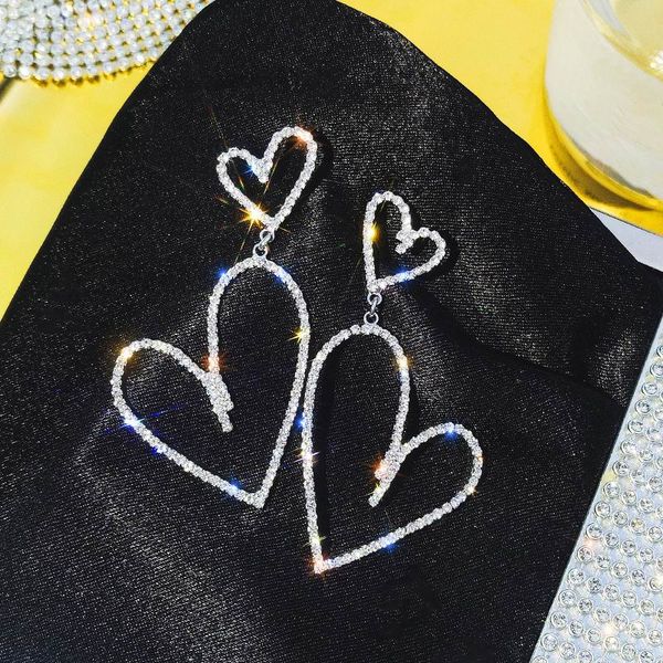 new heart drop earrings for women 2020 new big shinning rhinestone earrings party jewelry, Silver
new heart drop earrings for women 2020 new big shinning rhinestone earrings party jewelry, Silver