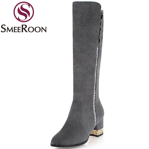 smeeroon 2020 fashion flock knee high boots keep warm winter boots side zipper pointed toe campus shoes woman big size, Black
smeeroon 2020 fashion flock knee high boots keep warm winter boots side zipper pointed toe campus shoes woman big size, Black