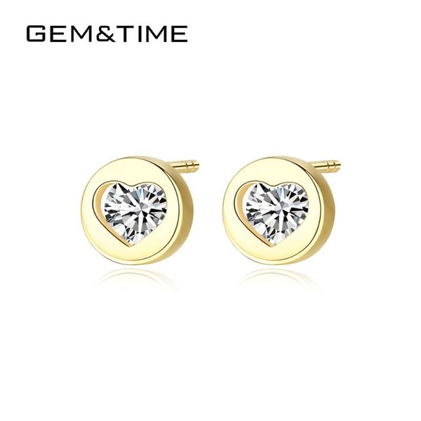 gem&time lovely heart 18k gold 585 stud earrings cubic zircon earring for women yellow gold fine jewelry bijoux femme e14118, Golden;silver
gem&time lovely heart 18k gold 585 stud earrings cubic zircon earring for women yellow gold fine jewelry bijoux femme e14118, Golden;silver