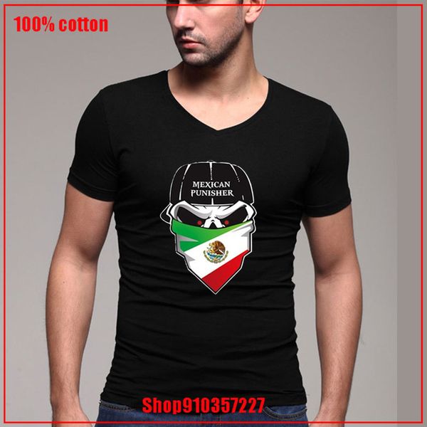 men's t-shirts 2020 mexico punisher skull v-neck t-shirt men t-shirt summer cotton black t-shirt punk skull rose new design
men's t-shirts 2020 mexico punisher skull v-neck t-shirt men t-shirt summer cotton black t-shirt punk skull rose new design