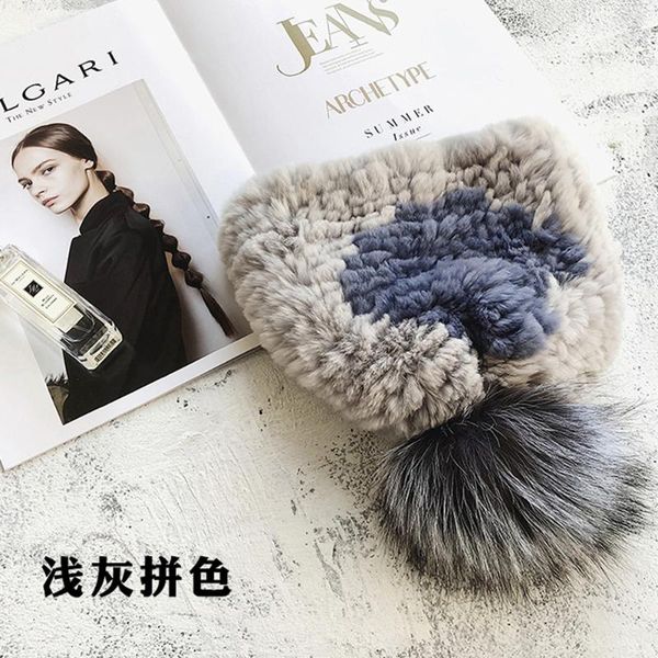 berets au1028 lady winter 100% natural real rex hat women soft fur cap warm knitted genuine skullies beanies hats, Blue;gray
berets au1028 lady winter 100% natural real rex hat women soft fur cap warm knitted genuine skullies beanies hats, Blue;gray