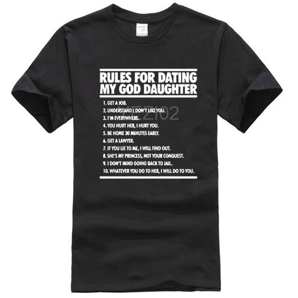 rules for dating my god daughter t-shirt - birthday gift for dad him fathers day new fashion summer t shirt