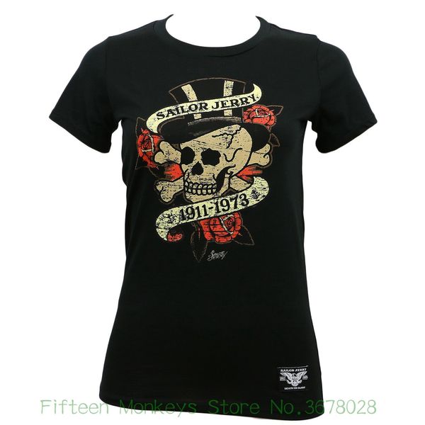 женщины tee sailor jerry татуировки war of the roses черепа девушка хуниорс черная футболка s - xl новый женский натуральный хлопок
женщины tee sailor jerry татуировки war of the roses черепа девушка хуниорс черная футболка s - xl новый женский натуральный хлопок