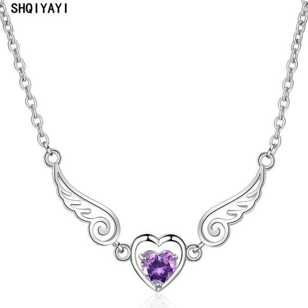 shqiyayi fashion angel heart shape pendant necklace cz crystal for women jewelry cubic zirconia valentine's day gifts x367, Silver
shqiyayi fashion angel heart shape pendant necklace cz crystal for women jewelry cubic zirconia valentine's day gifts x367, Silver