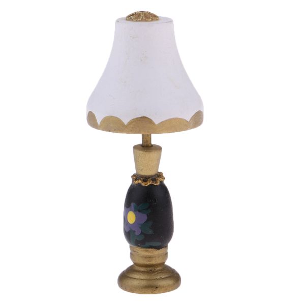 1/12 dollhouse furniture white lampshade table lamp light model, dolls house life scene ornament
1/12 dollhouse furniture white lampshade table lamp light model, dolls house life scene ornament