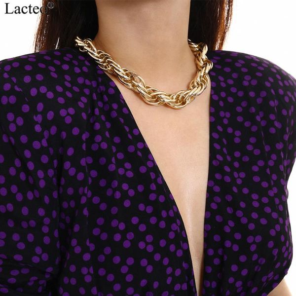 chokers lacteo punk hiphop golden color collar choker necklace women exaggerated multi layer twist chain charm fashion jewelry, Golden;silver
chokers lacteo punk hiphop golden color collar choker necklace women exaggerated multi layer twist chain charm fashion jewelry, Golden;silver