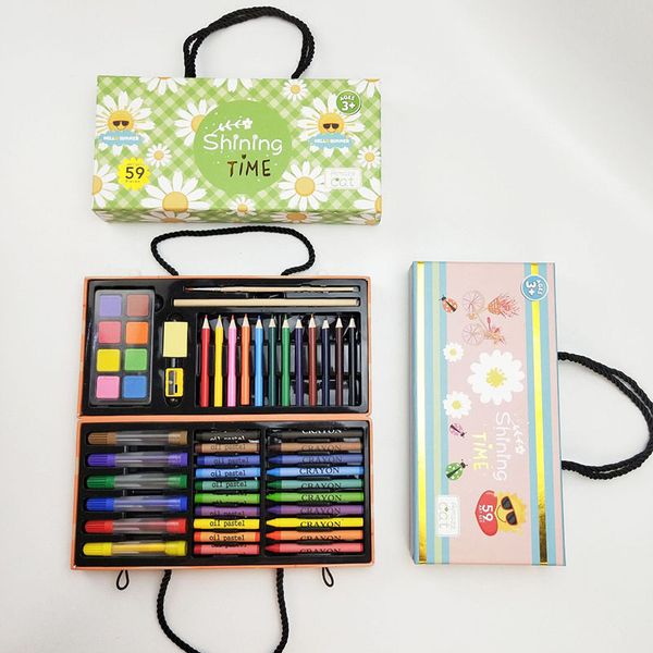 59pcs watercolor drawing art marker brush pen set children painting art set tools kids for gift box office stationery supplies
59pcs watercolor drawing art marker brush pen set children painting art set tools kids for gift box office stationery supplies