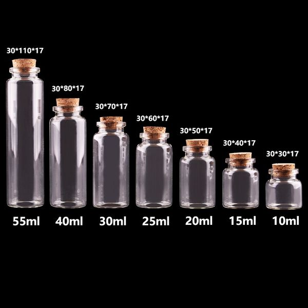 24pcs 10ml 15ml 20ml 25ml 30ml cute clear glass bottles with cork ser empty spice bottles jars diy crafts vials t200506 
24pcs 10ml 15ml 20ml 25ml 30ml cute clear glass bottles with cork ser empty spice bottles jars diy crafts vials t200506
