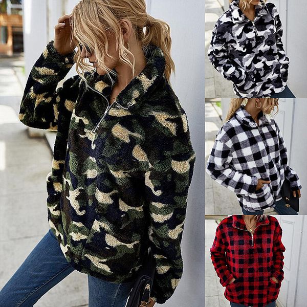 2020 autumn women plaid pullover hoodie with pockets winter clothes women thick hoodies warm fuzzy fleece sweatshirt fluffy coat, Black
2020 autumn women plaid pullover hoodie with pockets winter clothes women thick hoodies warm fuzzy fleece sweatshirt fluffy coat, Black