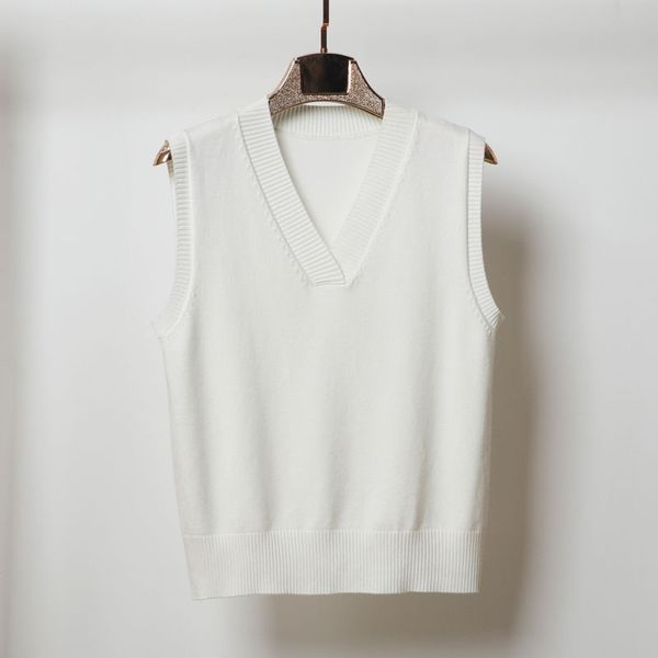 women's knits & tees 2021 autumn women korean style vests solid color casual knitted sweater female short v-neck daily outwear l114, White
women's knits & tees 2021 autumn women korean style vests solid color casual knitted sweater female short v-neck daily outwear l114, White