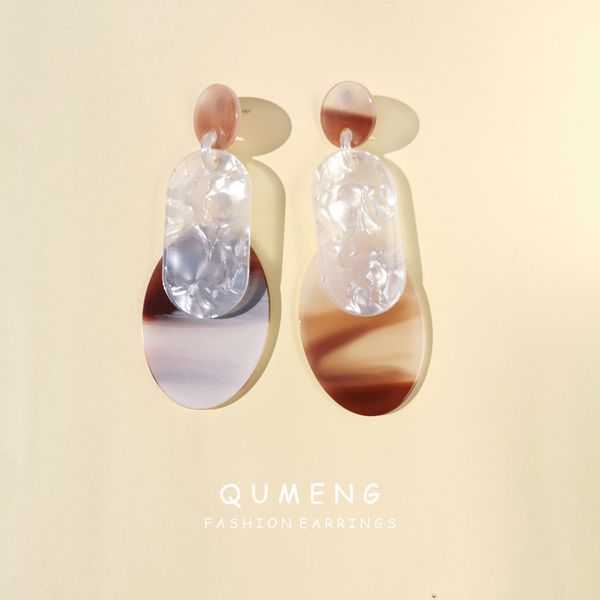 qumeng euramerican hyperbole geometric long earrings for women vintage big acrylic beautiful personality sweet stud earrings, Golden;silver 
qumeng euramerican hyperbole geometric long earrings for women vintage big acrylic beautiful personality sweet stud earrings, Golden;silver