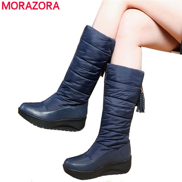 morazora 4 colors plus size 35-44 quality snow boots women's shoes wedges platform winter boots thick fur warm mid calf, Black
morazora 4 colors plus size 35-44 quality snow boots women's shoes wedges platform winter boots thick fur warm mid calf, Black