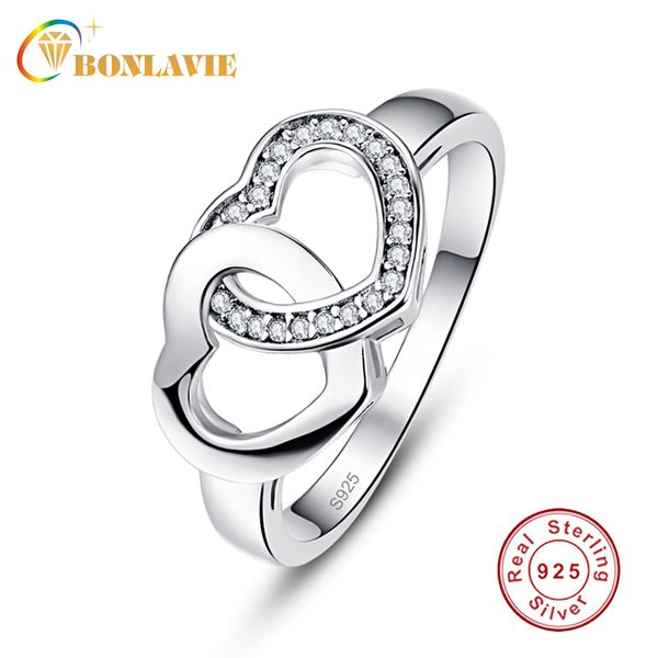 cluster rings bonlavie valentine's day present 925 sterling silver heart to ring double clear crystal fine jewelry for women, Golden;silver
cluster rings bonlavie valentine's day present 925 sterling silver heart to ring double clear crystal fine jewelry for women, Golden;silver
