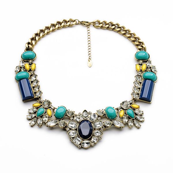 chokers blue imitation gemstone crystal geometric retro necklace fashion women statement bib designer jewelry, Golden;silver
chokers blue imitation gemstone crystal geometric retro necklace fashion women statement bib designer jewelry, Golden;silver