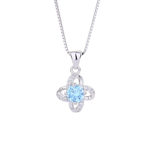 2020 summer four-leaf clover blue zircon necklace women fashion pendant clavicle chain original jewelry, Silver
2020 summer four-leaf clover blue zircon necklace women fashion pendant clavicle chain original jewelry, Silver