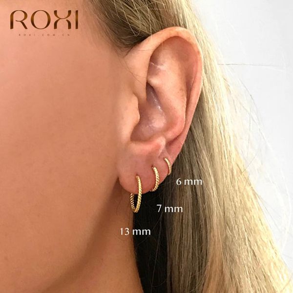 roxi career 6/7/8/13mm round twist hoop earrings for women men 925 sterling silver earrings wedding jewelry pendientes mujer, Golden;silver
roxi career 6/7/8/13mm round twist hoop earrings for women men 925 sterling silver earrings wedding jewelry pendientes mujer, Golden;silver
