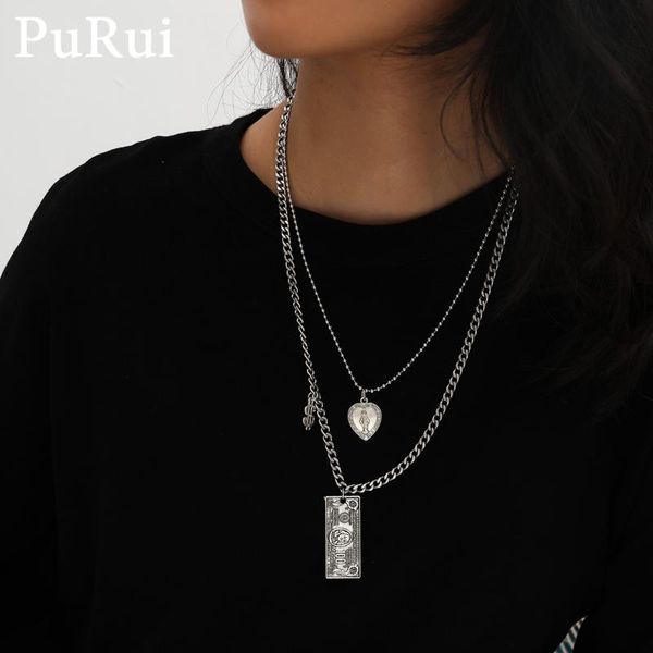 purui 2pcs нержавеющей стали банкнота pedant ожерелье для женщин заявление lovers layered сердце ожерелье чокеровщика rock шейный колье, Silver
purui 2pcs нержавеющей стали банкнота pedant ожерелье для женщин заявление lovers layered сердце ожерелье чокеровщика rock шейный колье, Silver