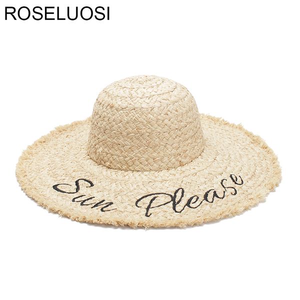 roseluosi women summer wide brim sun hats 2020 new letter embroidery straw hat ladies casual raffia panama sombrero mujer playa, Blue;gray
roseluosi women summer wide brim sun hats 2020 new letter embroidery straw hat ladies casual raffia panama sombrero mujer playa, Blue;gray