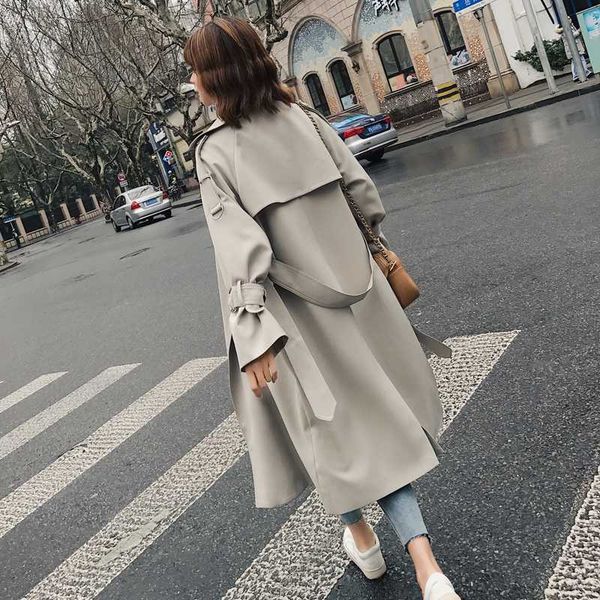 women's trench coats ladies coat beige double-breasted long belt women duster windbreaker spring autumn outerwear clothes, Tan;black
women's trench coats ladies coat beige double-breasted long belt women duster windbreaker spring autumn outerwear clothes, Tan;black