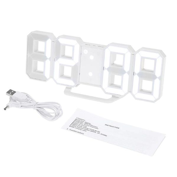 3d led clock alarm usb charge electronic digital wall clocks home decoration
3d led clock alarm usb charge electronic digital wall clocks home decoration