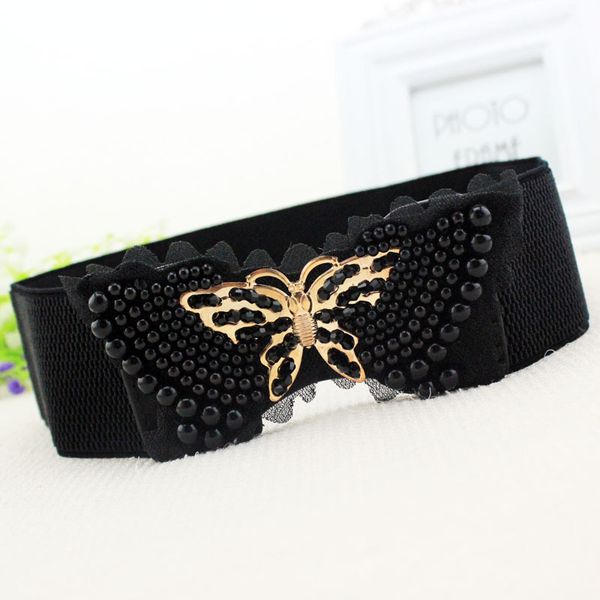 ladies dress wild sweet decoration belt large bowknot pearl female elastic belt fashion waist seal, Black;brown
ladies dress wild sweet decoration belt large bowknot pearl female elastic belt fashion waist seal, Black;brown