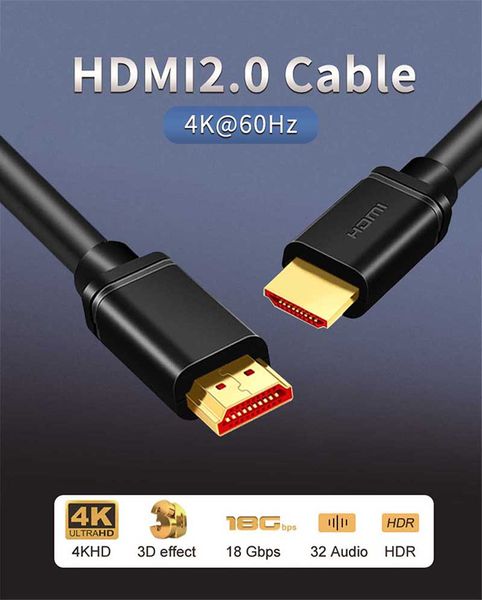 4k hdmi cable hdmi to 2.0 cable ultral high speed 18gbps lead support 3d video 4k@60hz uhd 2160p hd 1080p 1.5m
4k hdmi cable hdmi to 2.0 cable ultral high speed 18gbps lead support 3d video 4k@60hz uhd 2160p hd 1080p 1.5m