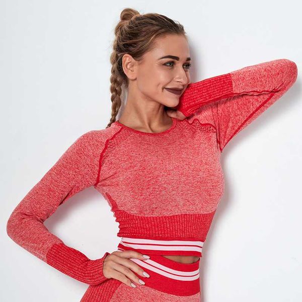 yoga outfits women's fitness t-shirt sport crop long sleeve vital seamless power stretch gym wear running clothing,lf402, White;red
yoga outfits women's fitness t-shirt sport crop long sleeve vital seamless power stretch gym wear running clothing,lf402, White;red