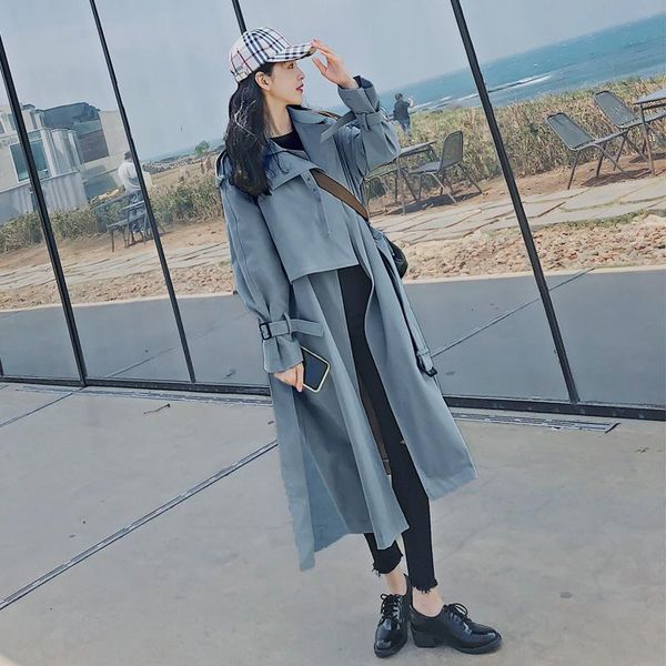 women's trench coats 2021 autumn winter fashion casual coat female elegant vintage windbreaker outwear ladies loose clothing r41, Tan;black
women's trench coats 2021 autumn winter fashion casual coat female elegant vintage windbreaker outwear ladies loose clothing r41, Tan;black