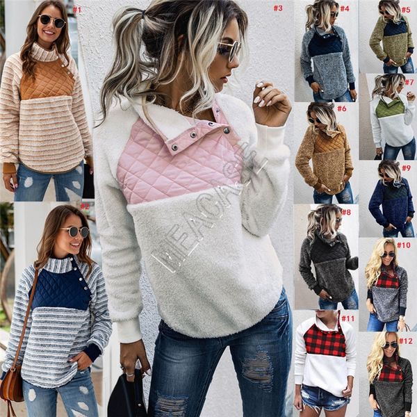 women fleece sweatshirts buffalo check sherpa pullover casual oblique button collar warm coats winter patchwork hoodies jacket d91710, White
women fleece sweatshirts buffalo check sherpa pullover casual oblique button collar warm coats winter patchwork hoodies jacket d91710, White