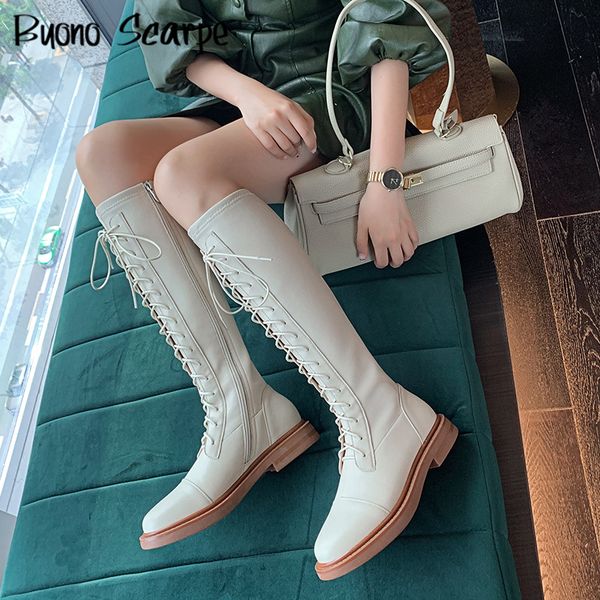 genuine leather cross tied women's shoes round toe casual ladies boots autumn winter flat knee boots lace up female long botas, Black
genuine leather cross tied women's shoes round toe casual ladies boots autumn winter flat knee boots lace up female long botas, Black