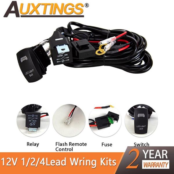 auxting 1/2/4lead wiring harness relay 12v car led light bar wire loom cable kit fuse for auto driving offroad led work lamp
auxting 1/2/4lead wiring harness relay 12v car led light bar wire loom cable kit fuse for auto driving offroad led work lamp