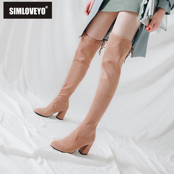 simloveyo зимние сапоги остроконечные toe толстые каблуки над коленом high boots flock solid feminino mujer botas шнуровка b922, Black
simloveyo зимние сапоги остроконечные toe толстые каблуки над коленом high boots flock solid feminino mujer botas шнуровка b922, Black