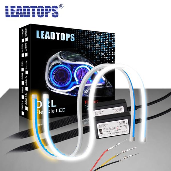 leadtops 2pcs автомобили drl светодиодные дневные ходовые огни белого сигнала поворота желтый руководство strip для сборки фар груза падения
leadtops 2pcs автомобили drl светодиодные дневные ходовые огни белого сигнала поворота желтый руководство strip для сборки фар груза падения