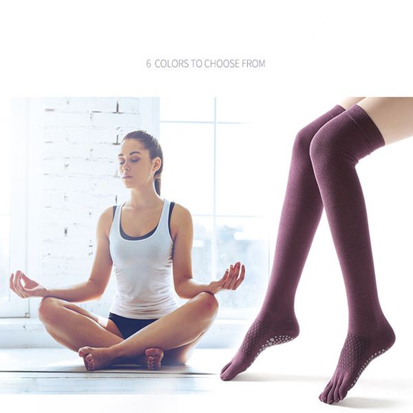pure cotton thermal long tube over knee socks five-toed yoga socks non-slip sports stockings toe pilates, Black
pure cotton thermal long tube over knee socks five-toed yoga socks non-slip sports stockings toe pilates, Black