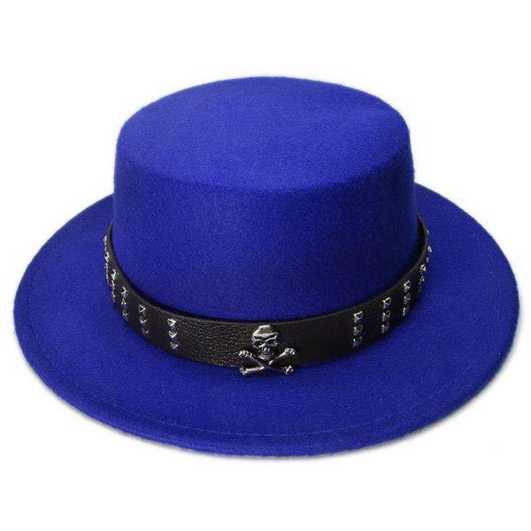 wide brim hats luckylianji kid children vintage 100% wool cap pork pie pork-pie bowler hat skull bead leather band (54cm/adjust), Blue;gray
wide brim hats luckylianji kid children vintage 100% wool cap pork pie pork-pie bowler hat skull bead leather band (54cm/adjust), Blue;gray