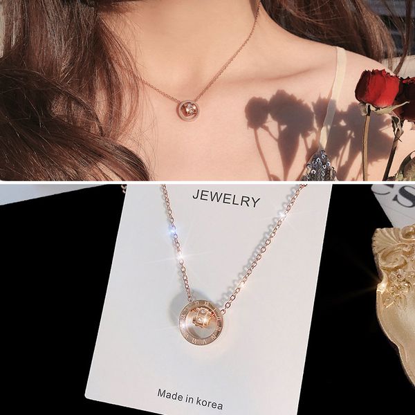 korean stainless steel charming necklace clavicle chain female electroplating 18 k rose gold crystal women gift for 2020, Silver
korean stainless steel charming necklace clavicle chain female electroplating 18 k rose gold crystal women gift for 2020, Silver