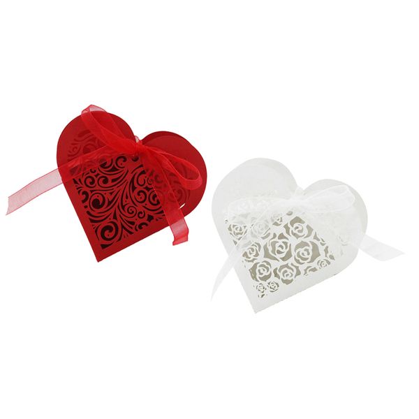 40 pieces love heart hollow out ribbon candy gift box wedding party favors white and red
40 pieces love heart hollow out ribbon candy gift box wedding party favors white and red
