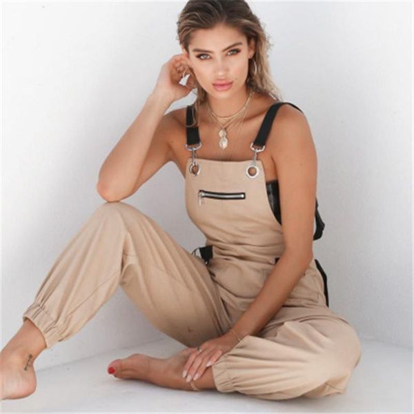 elegant zipper pockets jumpsuit designer female sleeveless adjusted strap high waist casual rompers women new khaki rompers fashion long, Black;white
elegant zipper pockets jumpsuit designer female sleeveless adjusted strap high waist casual rompers women new khaki rompers fashion long, Black;white
