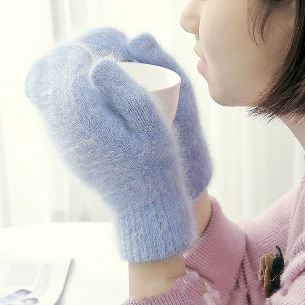 women winter knit warm gloves thicker cashmere velvet wrist mittens ladies cute solid gloves xmas gift, Blue;gray
women winter knit warm gloves thicker cashmere velvet wrist mittens ladies cute solid gloves xmas gift, Blue;gray