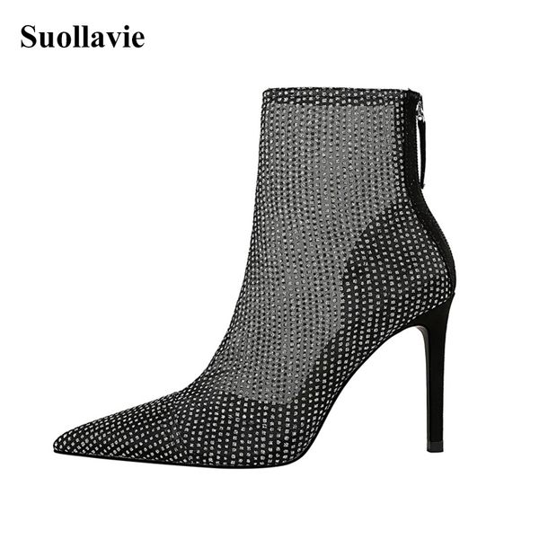 suollavie 2021 womens boots crystal mesh women shoes stripper heel hollow out zipper stiletto party ankle sandals women, Black
suollavie 2021 womens boots crystal mesh women shoes stripper heel hollow out zipper stiletto party ankle sandals women, Black