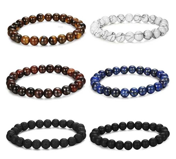 beaded, strands 6pcs 8mm bracelets for men women natural stone mala beads stretch handmade bracelet good quality, Black
beaded, strands 6pcs 8mm bracelets for men women natural stone mala beads stretch handmade bracelet good quality, Black