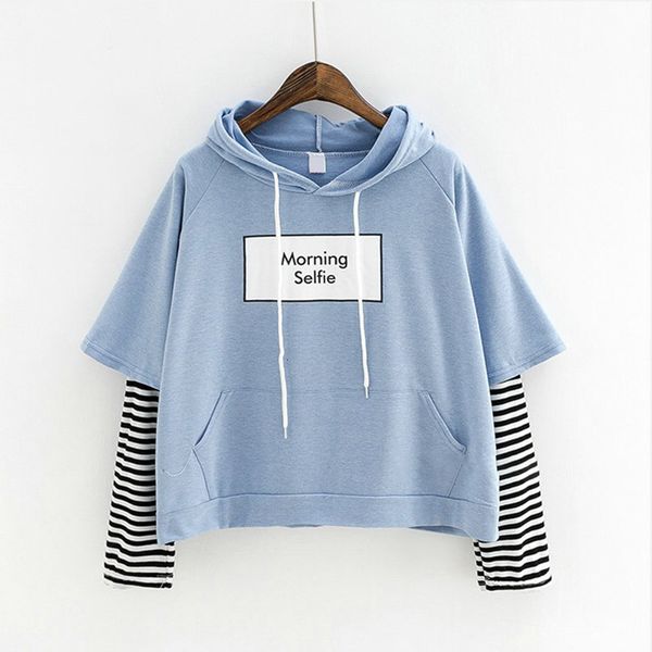 2020 new spring women's hoody sweatshirt fashion striped sleeve patchwork casual hoodies cotton spring kpop harajuku exo clothes, Black
2020 new spring women's hoody sweatshirt fashion striped sleeve patchwork casual hoodies cotton spring kpop harajuku exo clothes, Black